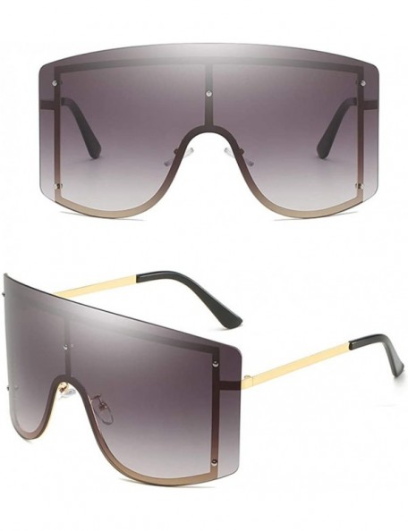 Oversized Oversize Polarized Sunglasses for Women - Square Siamese Lens Sun Glasses UV400 Protection Glasses Shades - G - C51...