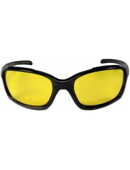 Sport Plastic Polarized Night Driving Glasses 540435-PND - Black - C011KI1VDAX $12.00
