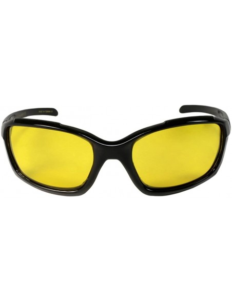Sport Plastic Polarized Night Driving Glasses 540435-PND - Black - C011KI1VDAX $12.00