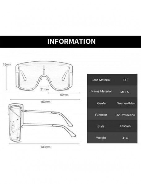 Oversized Oversized Gradient Sunglasses Anti-UV400 Cycling Goggle Men Women for Driving Fishing Baseball Running Hiking - C71...