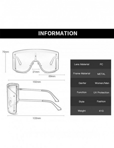 Oversized Oversized Gradient Sunglasses Anti-UV400 Cycling Goggle Men Women for Driving Fishing Baseball Running Hiking - C71...