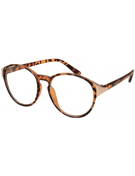 Oversized Urban Fashion Thin And Sleek Horn Tip Keyhole Frame Glasses - CK18YXAGGDD $8.96