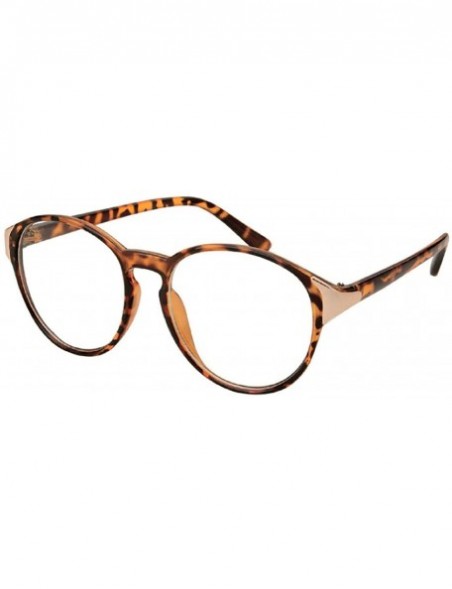 Oversized Urban Fashion Thin And Sleek Horn Tip Keyhole Frame Glasses - CK18YXAGGDD $8.96
