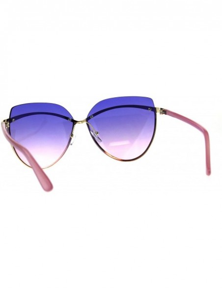 Butterfly Womens Sunglasses Unique Overlap Lens Designer Style Shades UV 400 - Pink (Purple Pink) - CV18DZHXACC $12.84