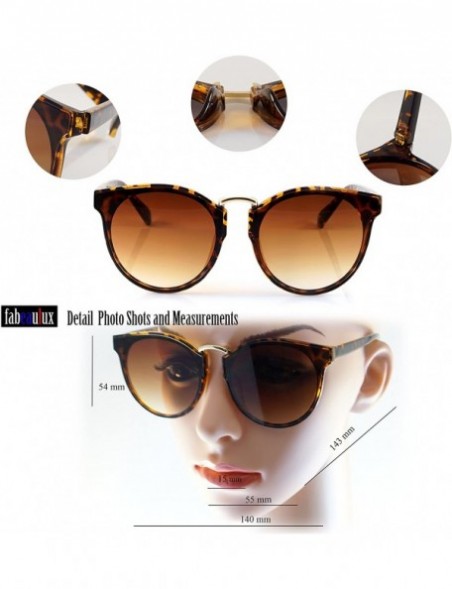 Wayfarer Horn Rimmed Gradient Mirror Lens Cat-Eye Round Couple Sunglasses A197 - Black/ Black Sd - CD18EKUZYNL $9.71