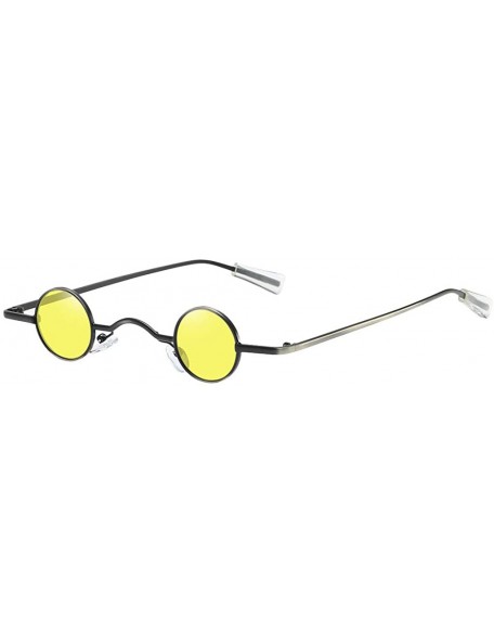 Round Fashion Round Shape Sunglasses Man Women Hip Hop Sunglasses Shades Glasses Vintage Retro Sunglasses - CF199UUM9DT $8.66
