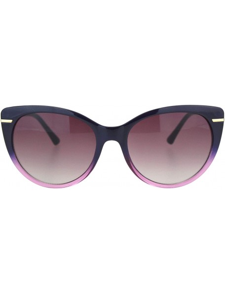 Cat Eye Womens Classy Elegant Plastic Designer Fashion Cat Eye Sunglasses - Purple Burgundy Smoke - CI18OGD5W3U $12.46