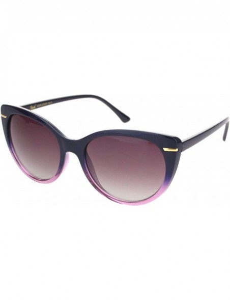 Cat Eye Womens Classy Elegant Plastic Designer Fashion Cat Eye Sunglasses - Purple Burgundy Smoke - CI18OGD5W3U $12.46