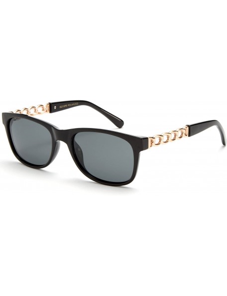 Square Unisex Lenses Cat Eye Womens Fashion Sunglasses - Black - CG11Q42KSLL $9.97