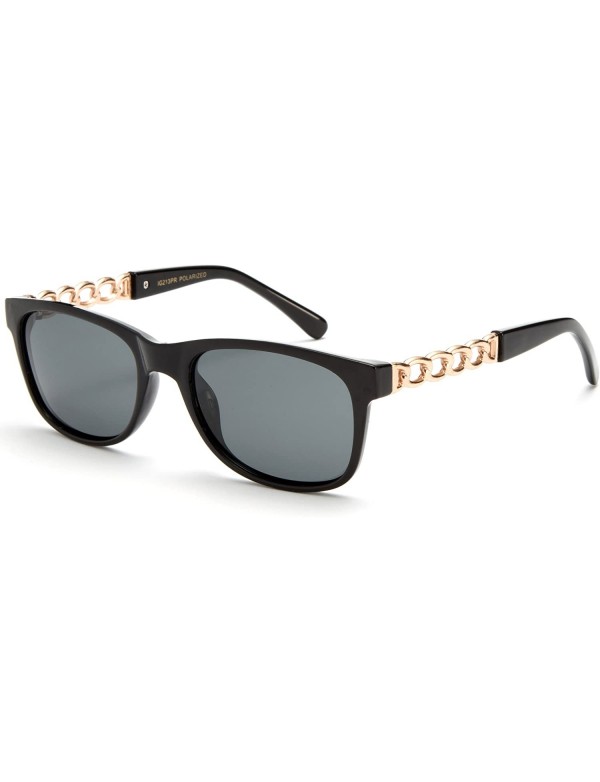 Square Unisex Lenses Cat Eye Womens Fashion Sunglasses - Black - CG11Q42KSLL $9.97