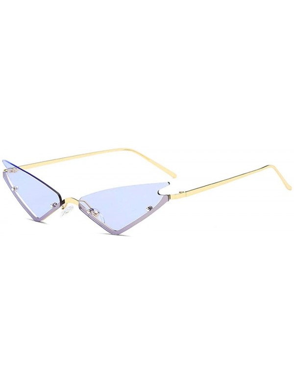 Cat Eye Fashion Cat Eye Sunglasses Female Cross-Border Wild Colorful Sunglasses Street Fashion Glasses - CN18X5LRWMC $34.07