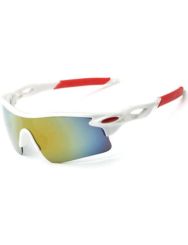Oval Men and Women Cycling 、Driving 、Running、Golf UV Protective Sunglasses - White Box - CL184XC4Q94 $7.76