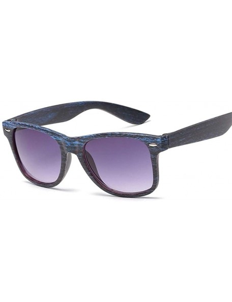 Oversized Women Oversized Wood Grain Sunglasses Shades Large Black Lens Sun Glasses UV400 Eyewear - Blue Grain - CP1998S4KQY ...