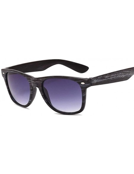 Oversized Women Oversized Wood Grain Sunglasses Shades Large Black Lens Sun Glasses UV400 Eyewear - Blue Grain - CP1998S4KQY ...