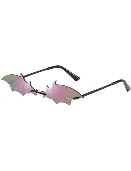 Oversized Funny Bat Shape Retro Sunglasses Vintage Irregular Unisex Fashion Shades Sunglasses Personality Eyewear - C - CJ190...