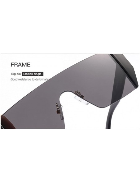 Square 2017 Oversize Fashion Gunglasses Men and Women Half Square Frame UV400 (silver) - C0185X3HA8H $11.88