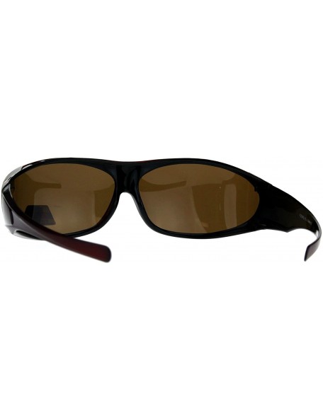 Oval Polarized Anti-glare Lens Oval Mod Fit Over Sunglasses - Blue - CZ1876OKHKD $12.59