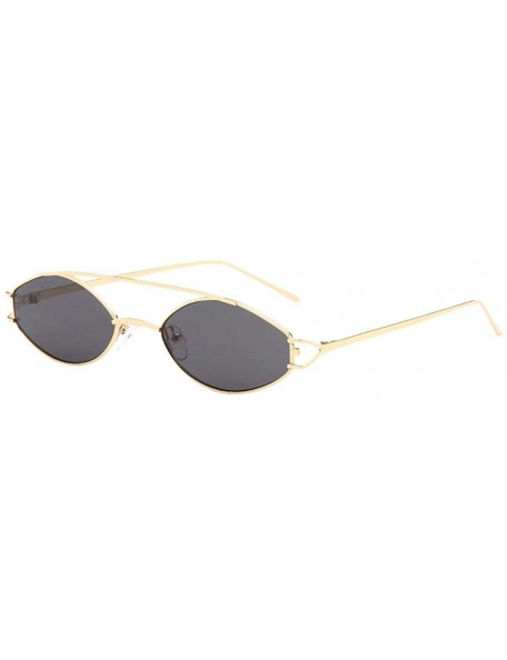 Square Sunglasses Goggles Glasses Polarized Eyewear Women - Gold - CL18QOMD4H2 $9.45
