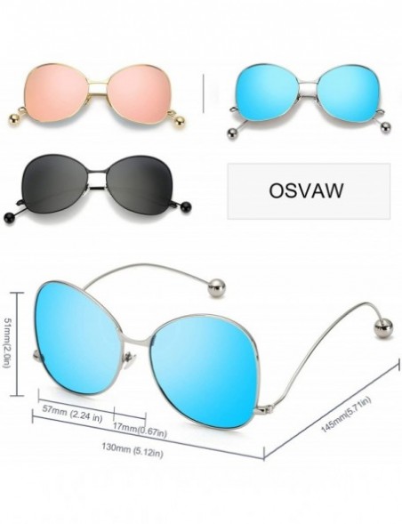 Oversized Hipster Novelty Oversized Polarized Sunglasses Women Oversized Mirrored Glasses for Driving Fishing Cycling - CM18O...