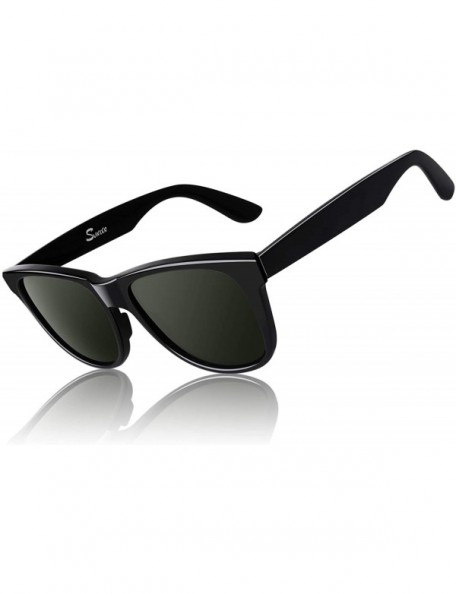 Sport Polarized Sunglasses for Men Retro Classic Square Frame Shades SR003 - CN18TR7052W $33.67