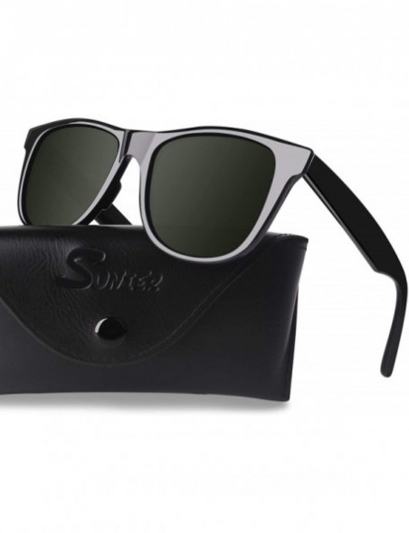 Sport Polarized Sunglasses for Men Retro Classic Square Frame Shades SR003 - CN18TR7052W $16.83