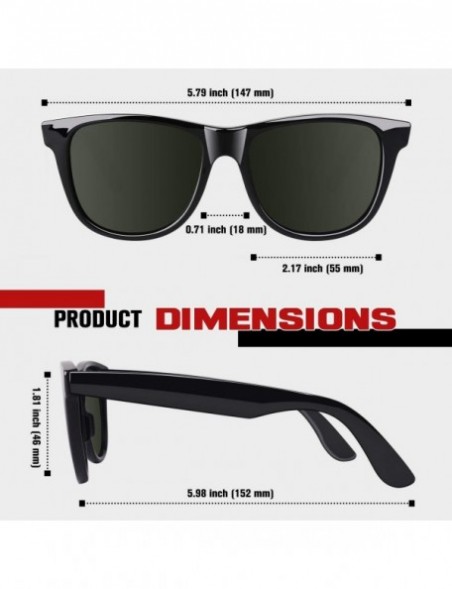 Sport Polarized Sunglasses for Men Retro Classic Square Frame Shades SR003 - CN18TR7052W $16.83