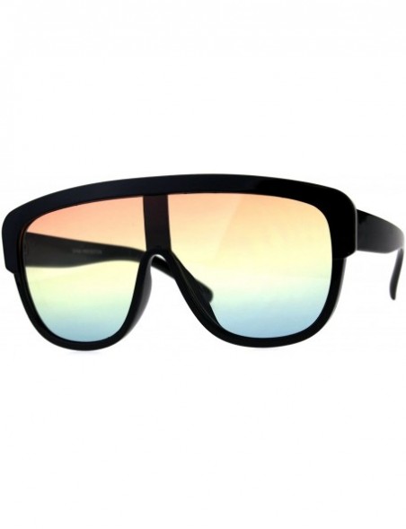 Oversized Oversized Sunglasses Arched Top Futuristic Shield Frame Gradient Lens UV400 - Black - CN18CUMGS57 $8.38