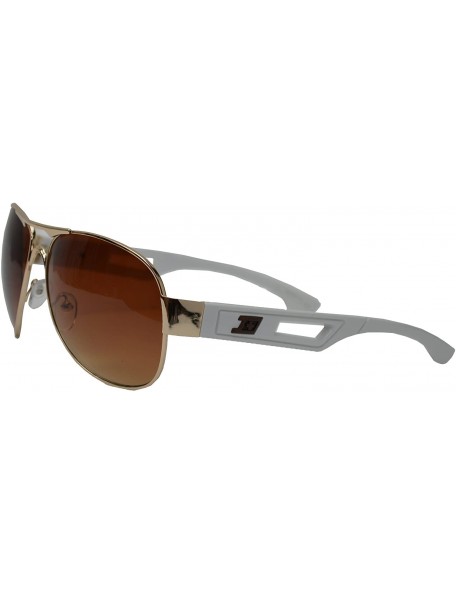 Sport Mens Womens Driving Biking Aviator Sunglasses - White - C411PN7YR5L $15.01