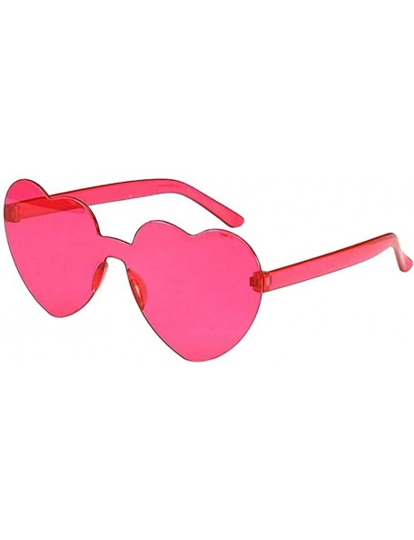 Oversized Fashion Heart Rimless Sunglasses - Q - CS1908ROD7K $7.40