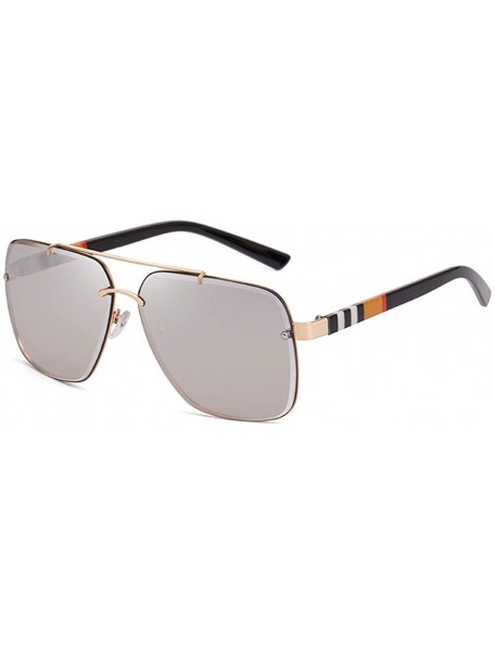 Rimless Retro square sunglasses for men women rimless sunglasses metal frame UV400 protection - 6 - C2199A2DWTR $37.09