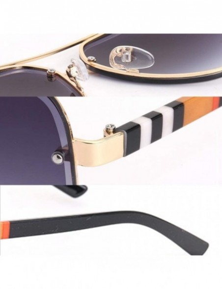 Rimless Retro square sunglasses for men women rimless sunglasses metal frame UV400 protection - 6 - C2199A2DWTR $17.25