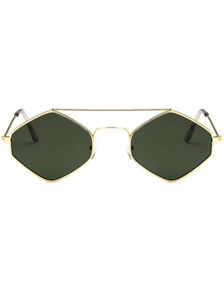 Sport Fashion Mens Womens Retro Diamond Sunglasses Hip Hop Metal Frame Eyewear - Goldmolv - CI18R5K4UOG $11.48