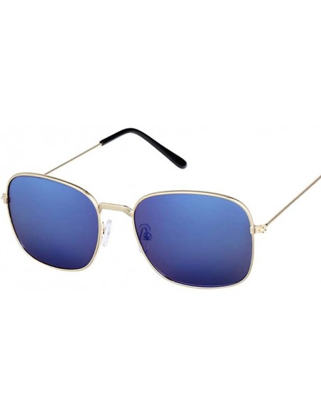 Round Fashion Pink Round Sunglasses Women Brand Designer Luxury Sun Glasses Gold Blue - Gold Pink - C218YZU7GXK $10.44