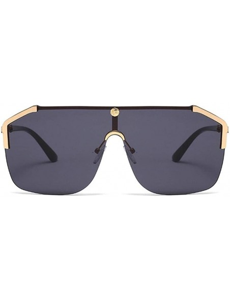 Rimless Sunglasses Women Rimless Square Big Sun Glasses for Women Summer Style Female Uv400 Alloy Mens Accessories - CK198KC9...
