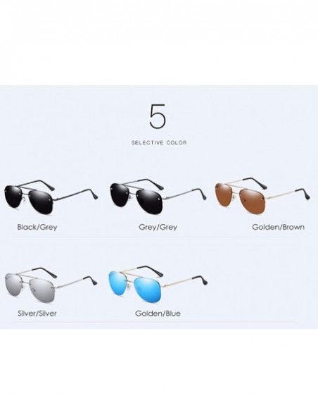 Aviator Sunglasses Men's Polarizing Sunglasses Classic Toad Lens Polarizing Sunglasses Driving - A - CL18QS0DSKT $35.17