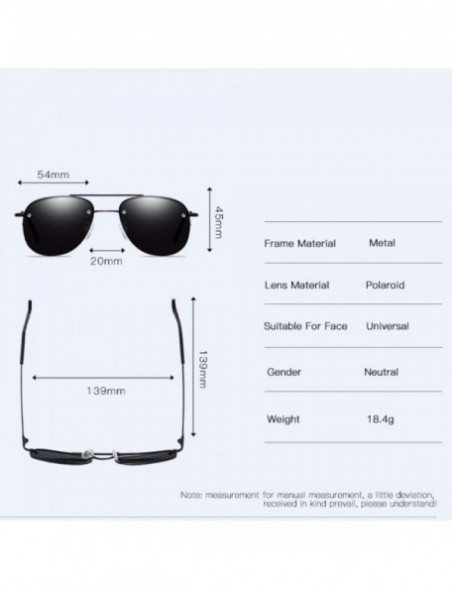 Aviator Sunglasses Men's Polarizing Sunglasses Classic Toad Lens Polarizing Sunglasses Driving - A - CL18QS0DSKT $35.17