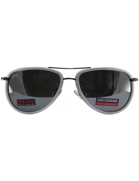 Aviator 3 Pairs Swag Aviator B Fashion Sunglasses Red White Purple Frame Flash Mirror Lens - CY18Z6QXKC0 $40.28