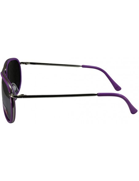 Aviator 3 Pairs Swag Aviator B Fashion Sunglasses Red White Purple Frame Flash Mirror Lens - CY18Z6QXKC0 $40.28