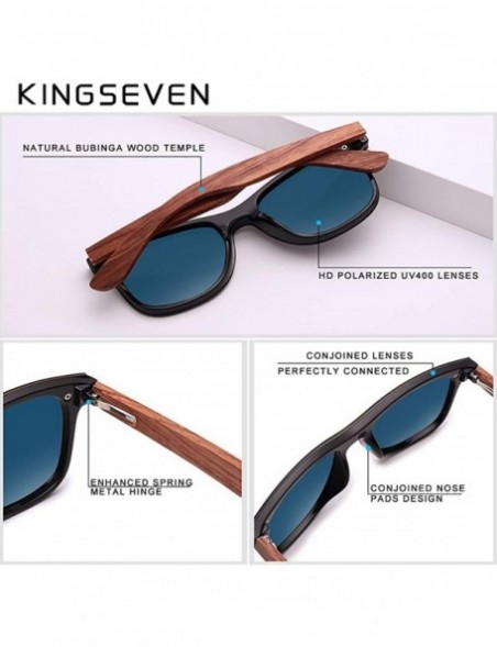 Rimless Genuine adjustable polarized sunglasses handmade square men fashion Full Lens Bubinga Wood - Red - CF18YYEQ0KT $23.97