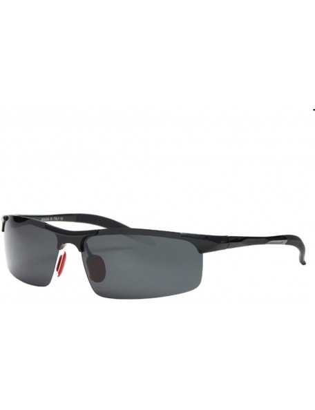 Semi-rimless Sunglasses Square Frame Polarized Outdoor Driving Fishing Sun Glasses for Men Women - 1 - CH194OW36Z7 $28.87