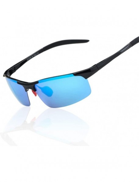 Semi-rimless Sunglasses Square Frame Polarized Outdoor Driving Fishing Sun Glasses for Men Women - 1 - CH194OW36Z7 $28.87