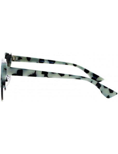 Butterfly Womens Designer Fashion Sunglasses Butterfly Cateye Frame Mirror Lens UV400 - Black Gray (Silver Mirror) - CZ1877EW...