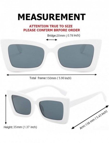 Goggle Square Sunglasses Small Vintage Candy Color Tinted Lens Shades UV400 Sun Glasses - White&grey - C318NW3W3RL $7.91