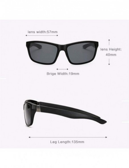 Square Men Women Polarized Sunglasses Classic Square Sun Glasses Black Frame Eyeglasses For Men - Black Blue - CL199ODCE94 $1...