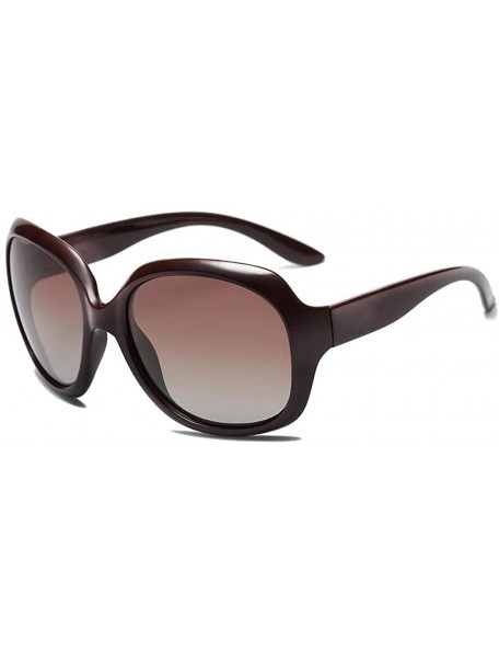 Oval Polarized sunglasses fashion sunglasses As shown_Maroon - CF18GYMZR38 $71.79