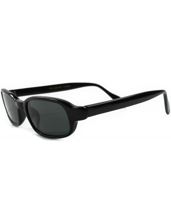 Rectangular Vintage Indie Hip 70s 80s Look Rectangle Sunglasses - Black - C918ECETS3A $10.20