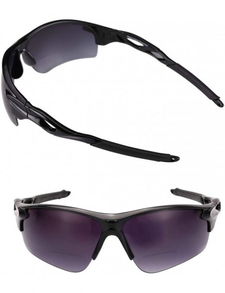 Sport The Athlete" 2 Pair of Precision Sport Wrap Bifocal Unisex Sunglasses - Black - CJ18X2050ID $18.19