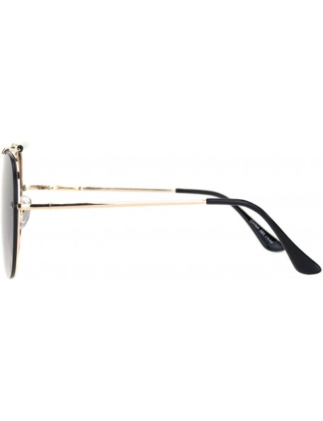 Shield Luxury Large Shield Metal Rim Racer Designer Sunglasses - Gold Gradient Black - CR18NH3I58H $13.28