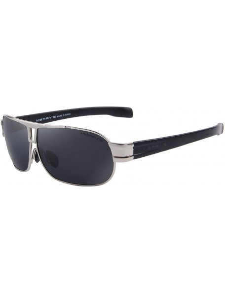 Shield Polarized Sports Sunglasses for Men Tr90 Legs Light Frame for Driving - Silver_s - CK18KXKQSED $16.46