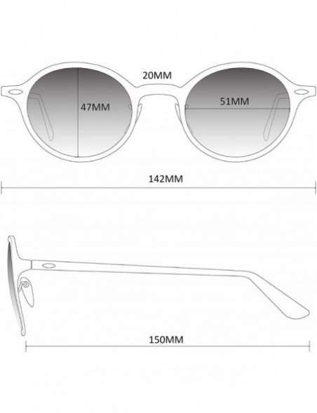 Round Classic Small Round Retro Sunglasses - Tortoise Frame/Green Lens - CQ125MDUHKT $25.59